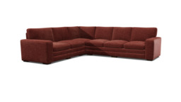 Purple Velvet 4X3 Seater Corner Sofa - Modern Style Custom Sofa In Easy Clean Velvet - Sloane Range - thumbnail 1
