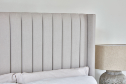 Red Velvet King Size Bed Frame - Modern Style Bed With Headboard In Easy Clean Velvet - Wokingham Range - thumbnail 2