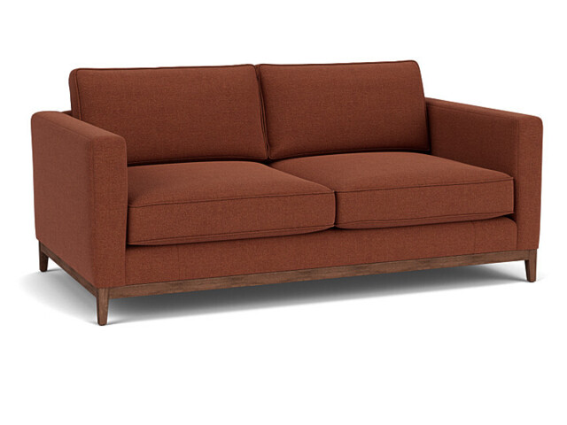 Red Velvet 3 Seater Sofa - Modern Style Custom Sofa In Easy Clean Velvet - Darwin Range - image 1