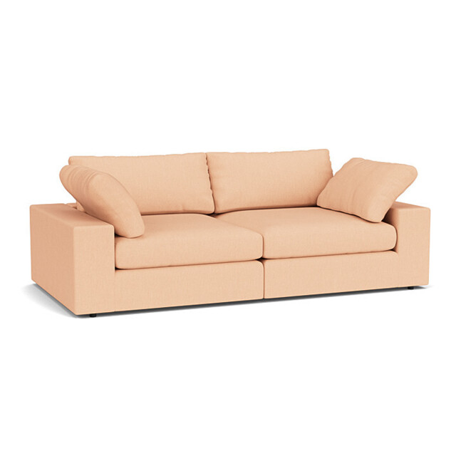 Pink Velvet 4 Seater Sofa - Modern Style Custom Sofa In Stain Resistant Velvet - Purley Range - image 1
