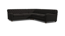 Bakewell 3 Seater Corner Sofa Bed black - thumbnail 1