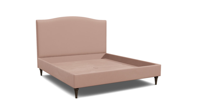 Pink Velvet Super King Size Bed Frame - Traditional Low End With Large Headboard In Stain Resistant Velvet - Avebury Range - image 1