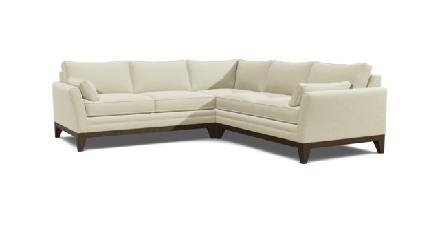 White 3 Seater Corner Sofa - Modern Style Fabric Luxury Premium Corner Sofa - Exmouth Range - image 1