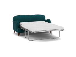 Teal Velvet 3 Seater Sofabed - Traditional Fold Out Custom Sofa Bed In Stain Resistant Velvet - Lincoln Range