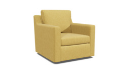 Yellow Velvet Armchair - Modern Accent Custom Arm Chair In Stain Resistant Velvet - Fulham Range