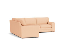 Pink Velvet 3X2.5 Seater Corner Sofabed - Modern Style Custom Sofa In Stain Resistant Velvet - Sloane Range