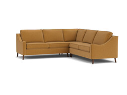 Orange 3 Seater Corner Sofa - Modern Style Fabric Luxury Premium Corner Sofa - Weymouth Range - thumbnail 1