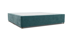 Teal Velvet Emperor Size Bed Divan - Modern Style Divan Base In Stain Resistant Velvet - Barnsley Range