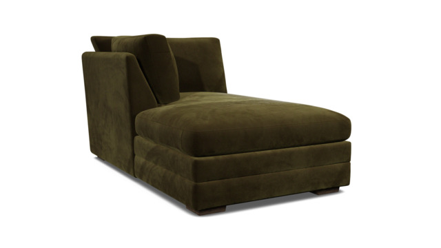 Green Linen Right Hand Chaise - Modern Chaise Long Custom Sofa - Sloane Range - image 1