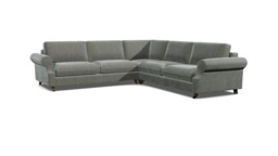 Grey 3.5 Seater Corner Sofa - Modern Style Fabric Luxury Premium Corner Sofa - Kendal Range - thumbnail 1