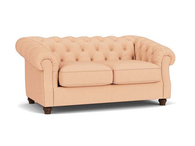 Pink Velvet 2 Seater Sofa - Traditional Chesterfield Style Custom Sofa In Stain Resistant Velvet - Wantage Range - image 1