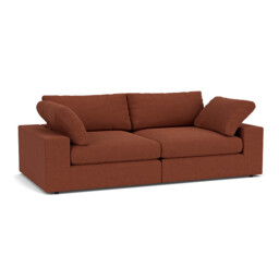 Red Velvet 4 Seater Sofa - Modern Style Custom Sofa In Easy Clean Velvet - Purley Range - thumbnail 1