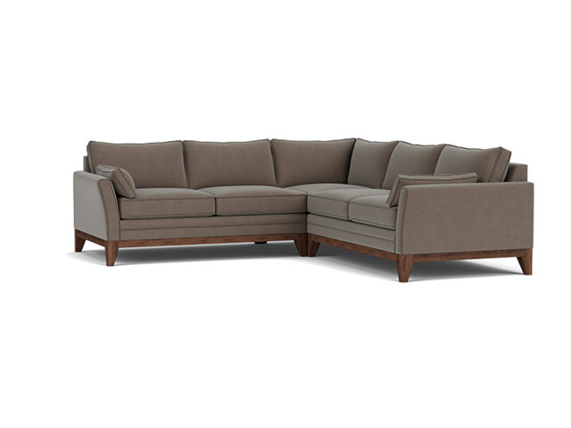 Brown 3 Seater Corner Sofa - Modern Style Fabric Luxury Premium Corner Sofa - Exmouth Range - image 1