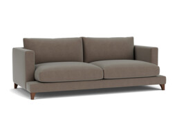 Brown Velvet 4 Seater Sofa - Modern Style Custom Sofa In Easy Clean Velvet - Holland Range - thumbnail 1