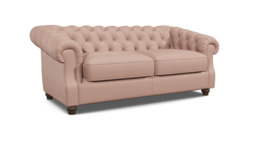Pink Velvet 3 Seater Sofa - Traditional Chesterfield Style Custom Sofa In Stain Resistant Velvet - Wantage Range - thumbnail 1