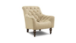 Cream Fabric Armchair - Traditional Accent Custom Arm Chair - Liskeard Range