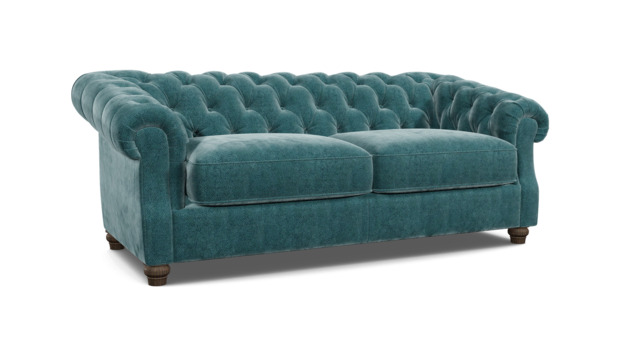 Teal Velvet 3.5 Seater Sofabed - Traditional Fold Out Custom Sofa Bed In Stain Resistant Velvet - Wantage Range - image 1