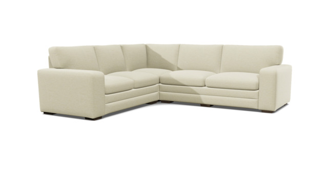 White Chenille 3X2.5 Seater Corner Sofabed - Modern Style Custom Sofa In Stain Resistant Chenille - Sloane Range - image 1