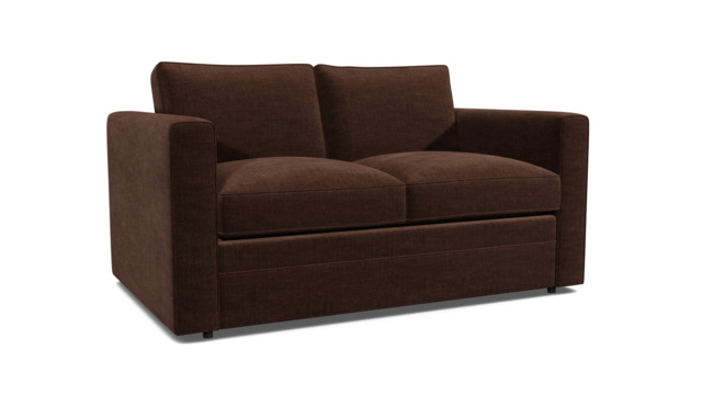 Brown Velvet 2 Seater Sofabed - Modern Fold Out Custom Sofa Bed In Easy Clean Velvet - Bromley Range - image 1