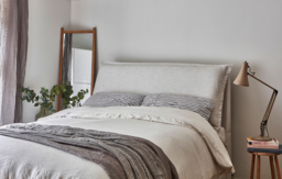 Brown Velvet Super King Size Bed Frame - Traditional Low End With Large Headboard In Easy Clean Velvet - Lyndhurst Range - thumbnail 5