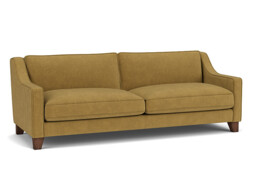 Yellow Velvet 4 Seater Sofa - Modern Style Custom Sofa In Stain Resistant Velvet - Banbury Range