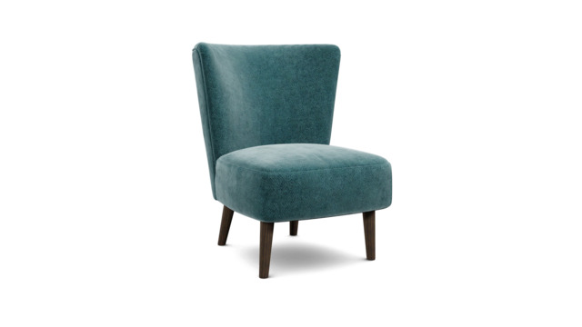 Teal Velvet Chair - Modern Accent Custom Arm Chair In Stain Resistant Velvet - Penryn Range - image 1