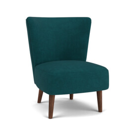 Teal Velvet Chair - Modern Accent Custom Arm Chair In Stain Resistant Velvet - Penryn Range - thumbnail 1