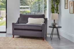 Grey Fabric Loveseat Armchair Sofabed - Modern Pull Out Chair Bed In Easy Clean Fabric - Weymouth Range - thumbnail 9