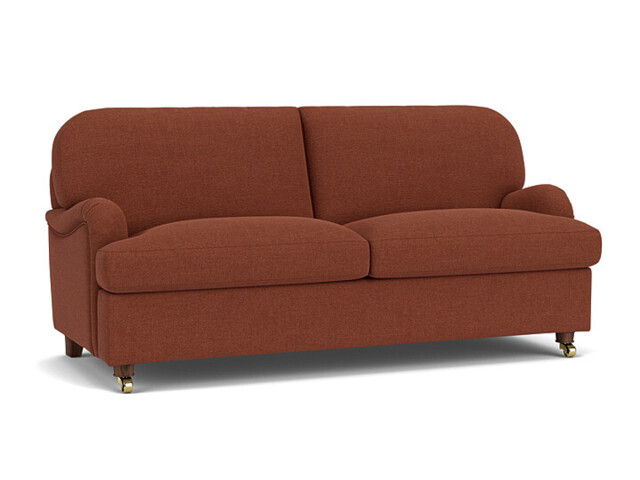 Red Velvet 3.5 Seater Sofa - Traditional Style Custom Sofa In Easy Clean Velvet - Helston Range - image 1