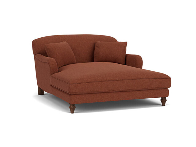 Darlings of Chelsea Evelyn Stylish Red Loveseat Chaise Day Bed - image 1