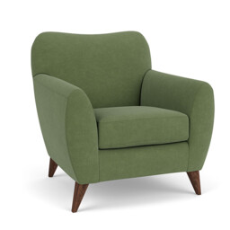 Green Linen Armchair - Modern Accent Custom Arm Chair - Warwick Range