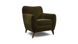 Green Linen Armchair - Modern Accent Custom Arm Chair - Warwick Range