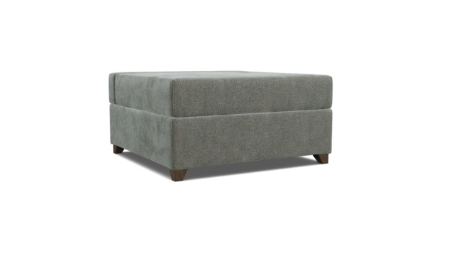 Grey Fabric Footstool Fold Out Bed - Ottoman Pullout Single Bed In Easy Clean Fabric - Barnet Range - image 1