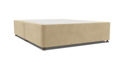 Cream Fabric King Size Bed Divan - Modern Style Divan Base - Barnsley Range - thumbnail 1