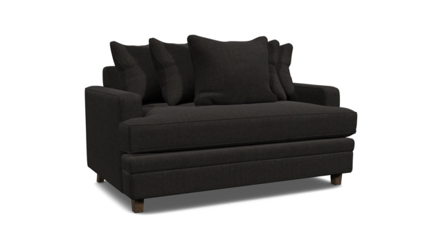 Streatham Scatter Back Loveseat Sofa Bed black - image 1