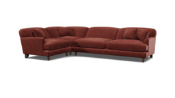 Purple Velvet 4 Seater Left Corner Sofa - Traditional Style Custom Sofa In Easy Clean Velvet - Galloway Range - thumbnail 1
