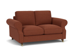 Red Velvet 2 Seater Sofa - Traditional Style Custom Sofa In Easy Clean Velvet - Kendal Range