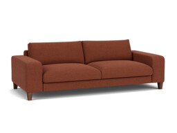 Red Velvet 3.5 Seater Sofa - Modern Style Custom Sofa In Easy Clean Velvet - Kingly Range