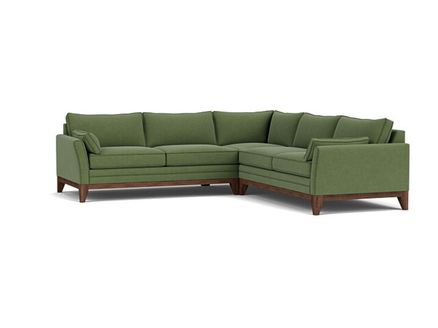 Exmouth 3.5 Corner Seater Sofa Bed  green - image 1
