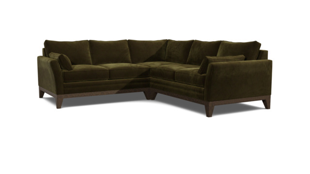 Green 2 Seater Corner Sofa - Modern Style Fabric Luxury Premium Corner Sofa - Exmouth Range - image 1