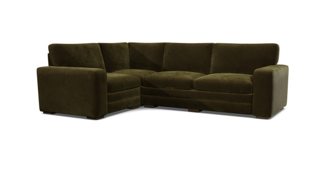 Green Linen 3X1.5 Seater Corner Sofabed - Modern Fold Out Custom Sofa Bed - Sloane Range - image 1