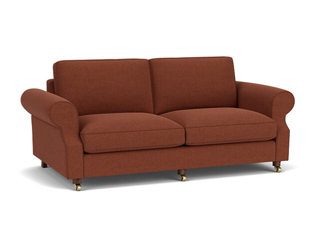 Red Velvet 4 Seater Sofa - Traditional Style Custom Sofa In Easy Clean Velvet - Kendal Range - image 1