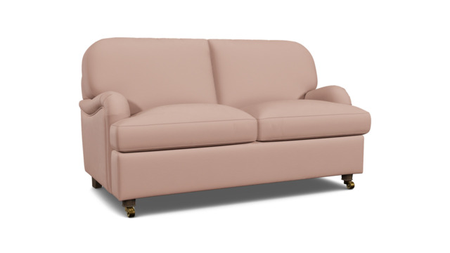 Pink Velvet 2 Seater Sofabed - Traditional Fold Out Custom Sofa Bed In Stain Resistant Velvet - Helston Range - image 1