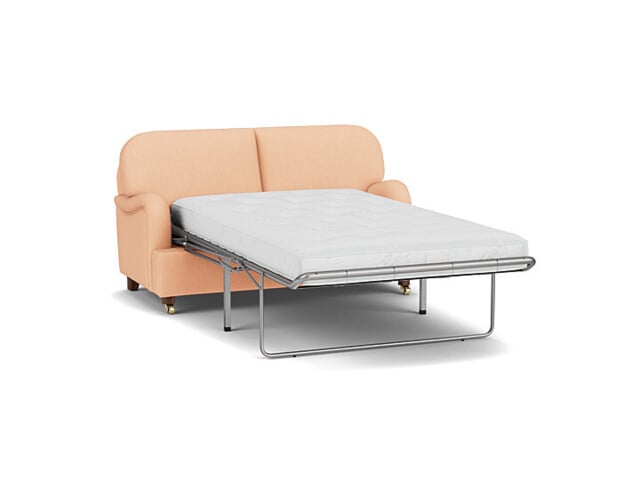 Pink Velvet 2 Seater Sofabed - Traditional Fold Out Custom Sofa Bed In Stain Resistant Velvet - Helston Range - image 1