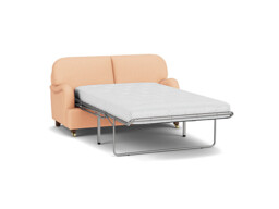 Pink Velvet 2 Seater Sofabed - Traditional Fold Out Custom Sofa Bed In Stain Resistant Velvet - Helston Range