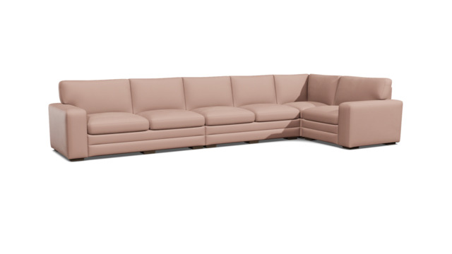 Pink Velvet 6X1.5 Seater Corner Sofa - Modern Style Custom Sofa In Stain Resistant Velvet - Sloane Range - image 1