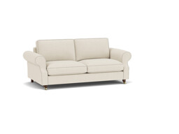 White Chenille 4 Seater Sofabed - Traditional Fold Out Custom Sofa Bed In Stain Resistant Chenille - Kendal Range