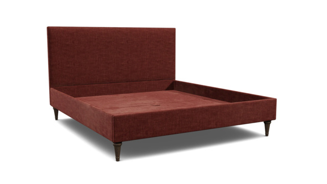 Purple Velvet Super King Size Bed Frame - Traditional Low End With Large Headboard In Easy Clean Velvet - Yarnmouth Range - image 1