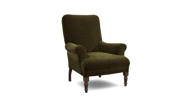Green Linen Armchair - Traditional Accent Custom Arm Chair - Tidworth Range - image 1