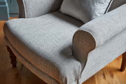 Green Linen Armchair - Traditional Accent Custom Arm Chair - Tidworth Range - thumbnail 5